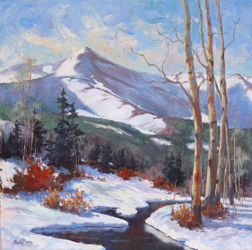 After The November Snow 18x18 $1050 at Hunter Wolff Gallery